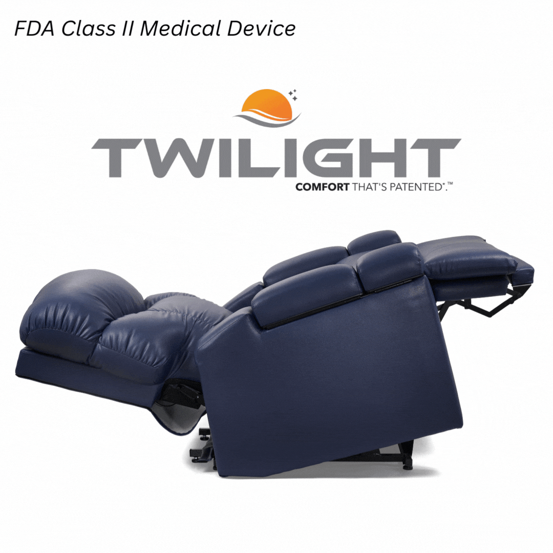 Golden Cloud+ with Twilight power lift recliner with optional Nirvana massage and heat